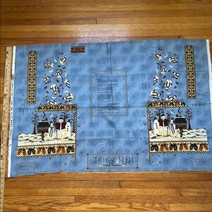 Vintage Debbie Mumm snowman vest front fabric panel
